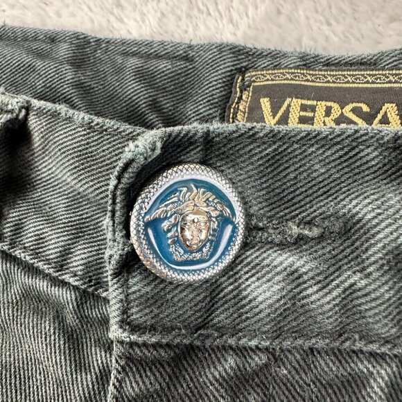 Versace Green Jeans Couture Women’s Size 29x28 Zipper Fly Denim - Picture 8 of 15